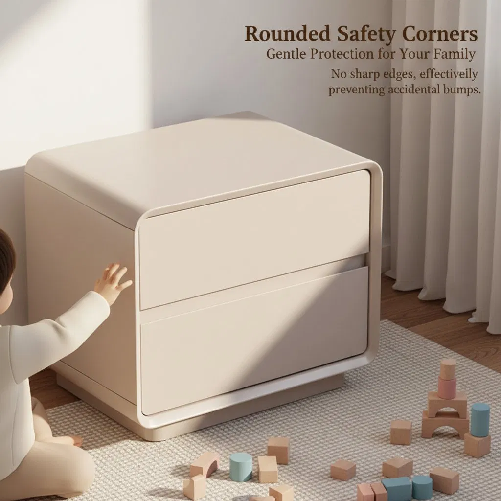 Mesa de Cabeceira de Madeira para Interior, Organizador de Quarto Conveniente, Móvel de Mesa de Cabeceira