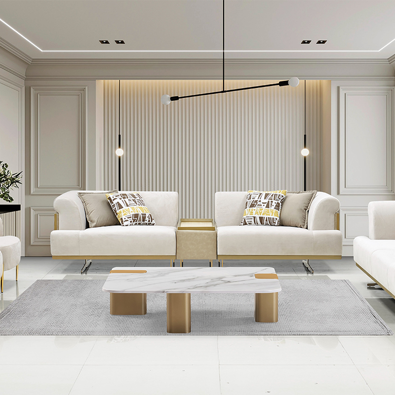 Sofá modular de luxo para sala de estar de fábrica na China para importadores de móveis globais