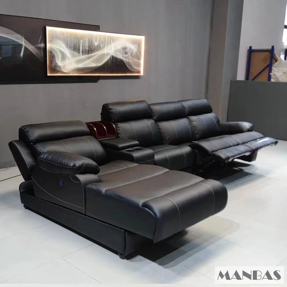Experimente o Conforto Luxuoso com o Conjunto de Sofás Recliners de Couro Italiano Linlamlim