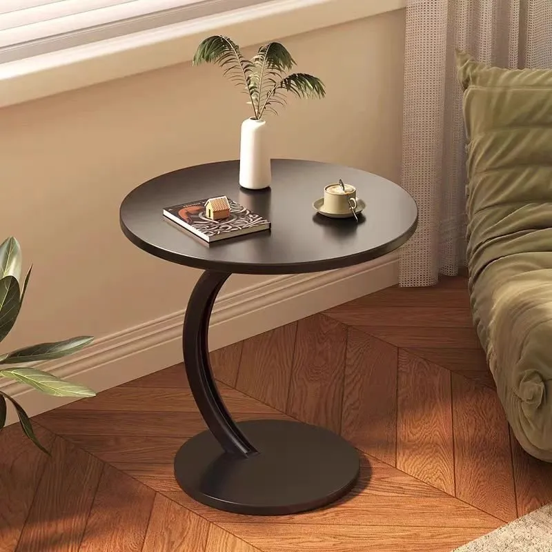 Mesa de Café Redonda Simples para Quarto, Mesa de Cabeceira Pequena de Alta Beleza