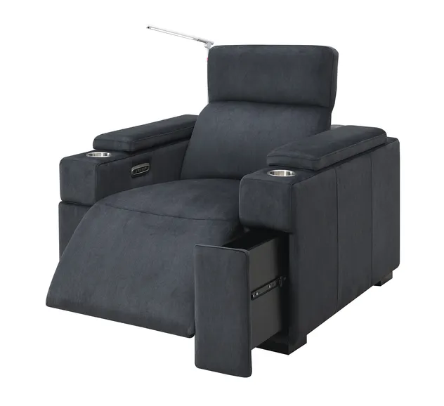 Sofá reclinável de cinema em casa com tecido luxuoso para conforto absoluto