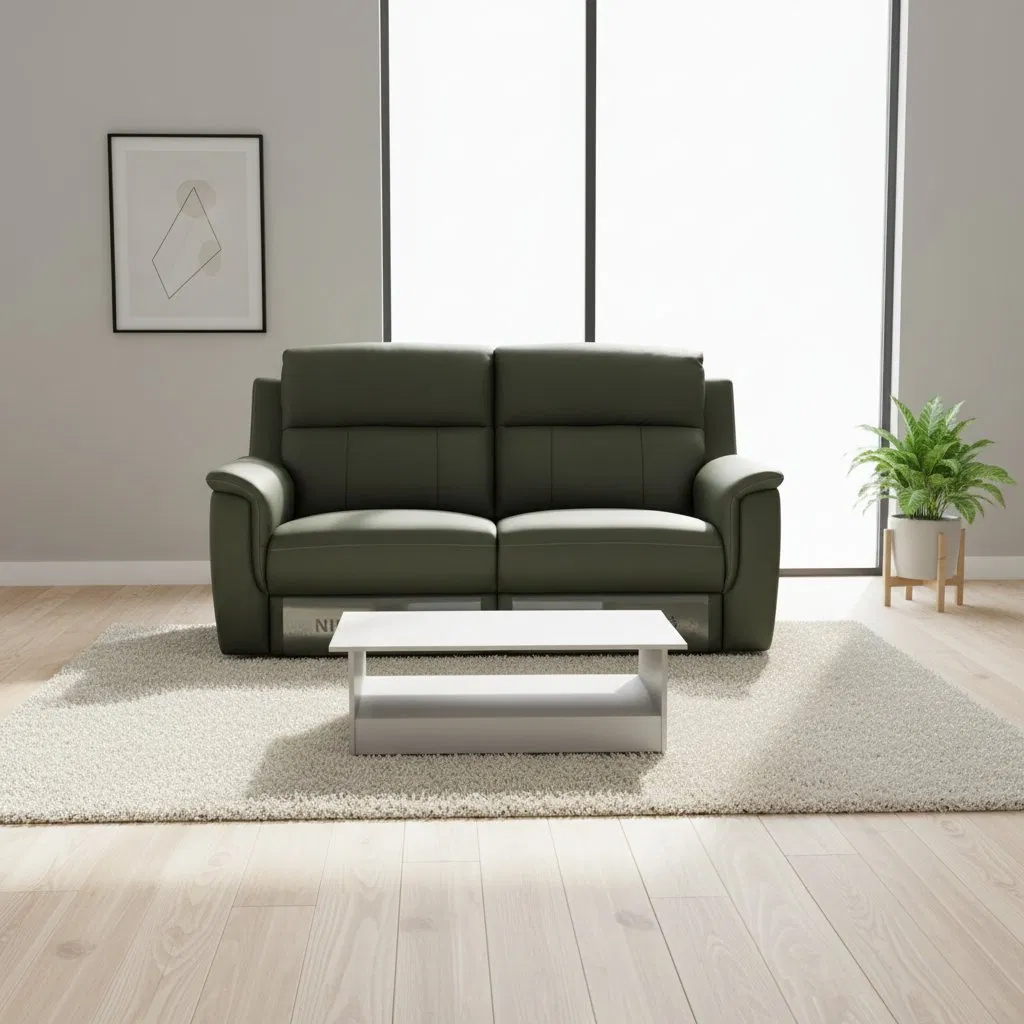 Móveis de Sala de Estar de Luxo 3 2 1 Sofá Reclinado Verde em Couro Genuíno Sofá Seccional Moderno Conjunto de Sofá Recliner Elétrico