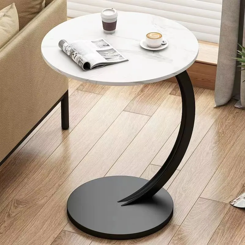 Mesa de Café Redonda Simples para Quarto, Mesa de Cabeceira Pequena de Alta Beleza