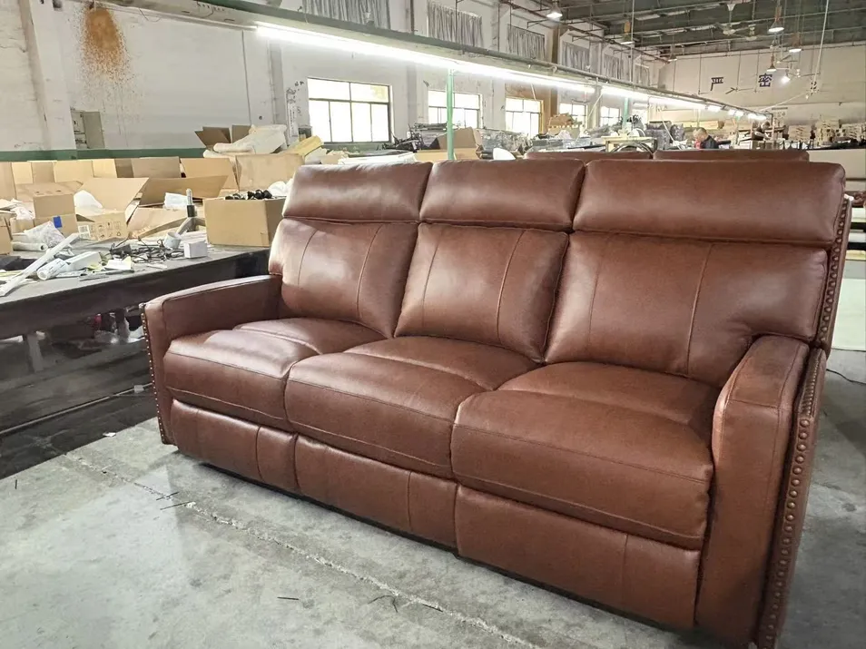 Sofá Recliner Elétrico de Luxo Moderno 3 Lugares para Sala de Estar Móveis de Escritório