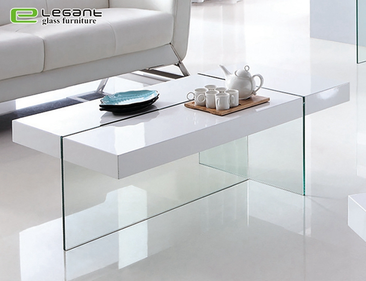 Mesa de Café Redonda com Pé de MDF Preto