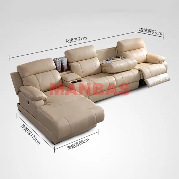 Experimente o Conforto Luxuoso com o Conjunto de Sofás Recliners de Couro Italiano Linlamlim