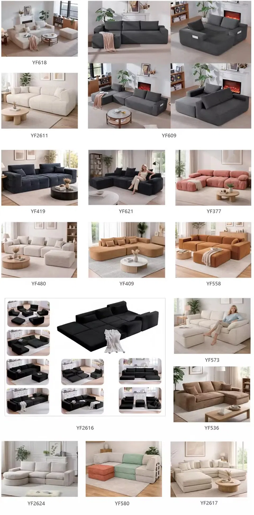 Sofá modular flexível L-shape