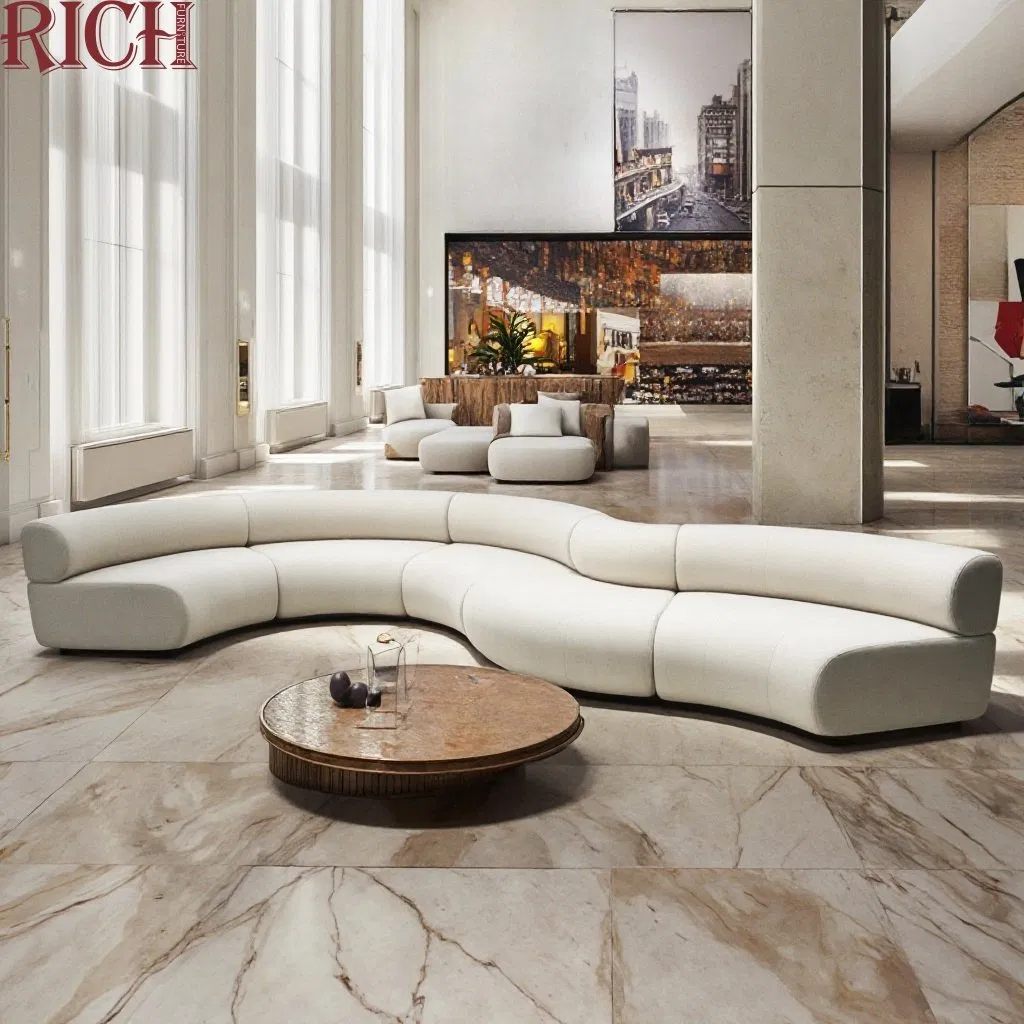 Conjunto de Sofá Modular em Veludo para Casamento Moderno em Hotel, Sofá de Lazer