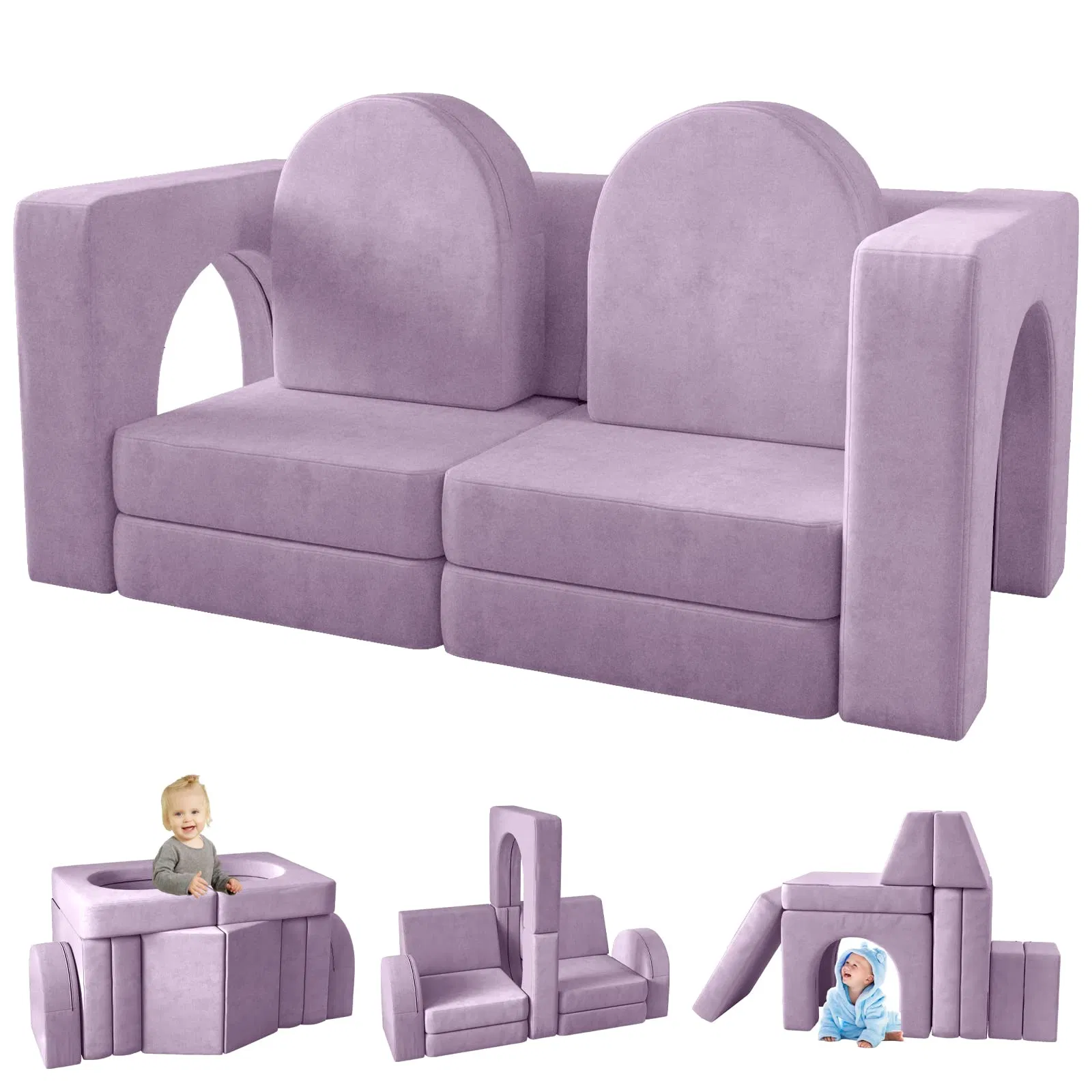 Sofá Modular Infantil Conversível Brincalhão e Aconchegante