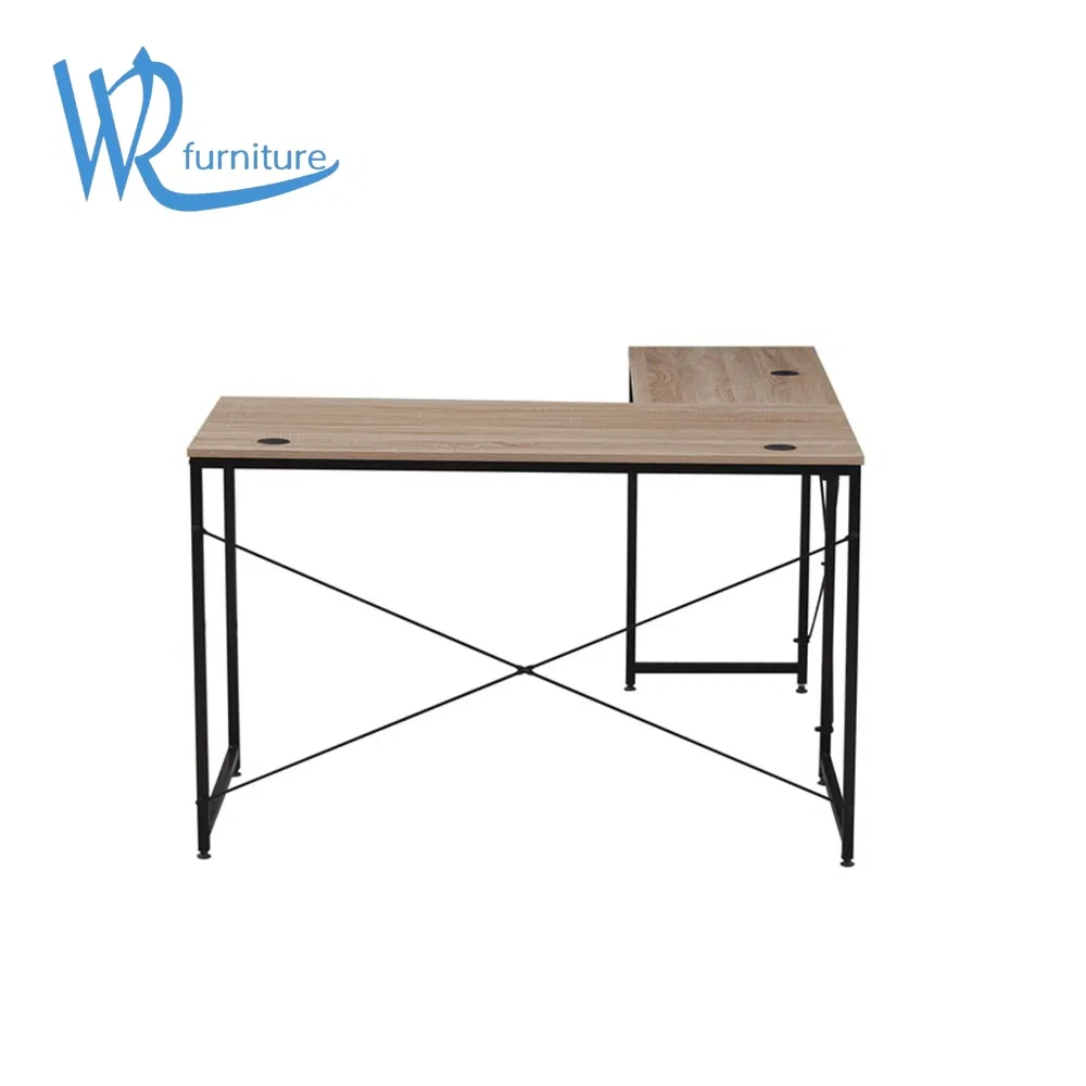 Mesa de Madeira Moderna Mobiliário Luxuoso em L para Escritório em Casa