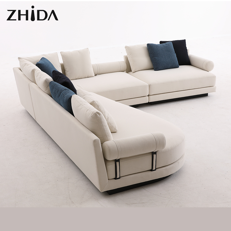 Sofá Linsy Salon Móvel Moderno Sofá Seccional Cama com Armazenamento Estilo Americano Móveis para Sala de Estar Conjunto de Sofás 995
