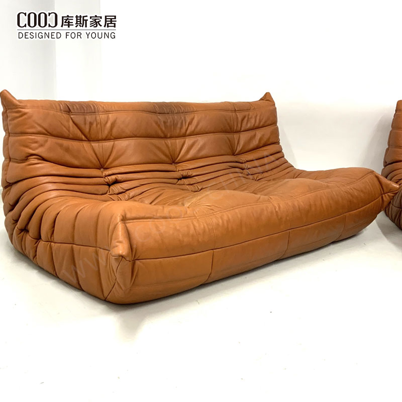 Conjunto de Sofás de Canto Togos de Couro 2 3 Assento Bean Bag Tatami Piso Sofá Individual Cadeira Sofá Preguiçoso