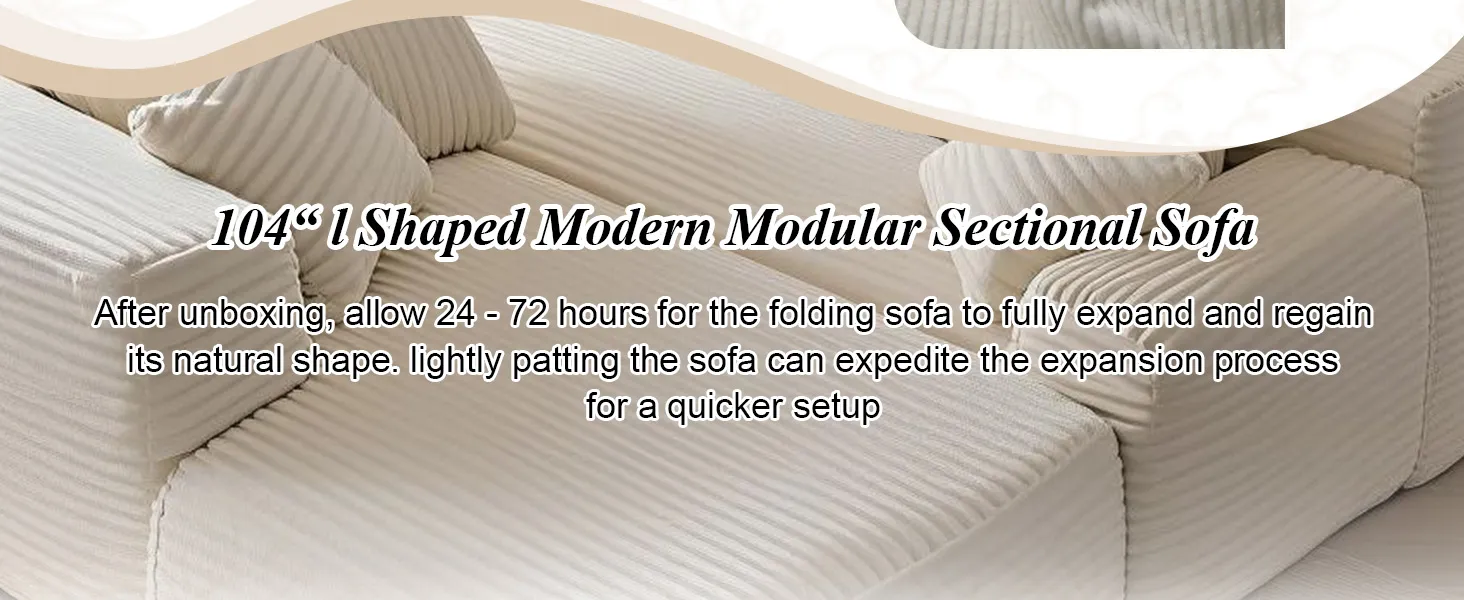Sofá Comprimido Estiloso com Design Modular