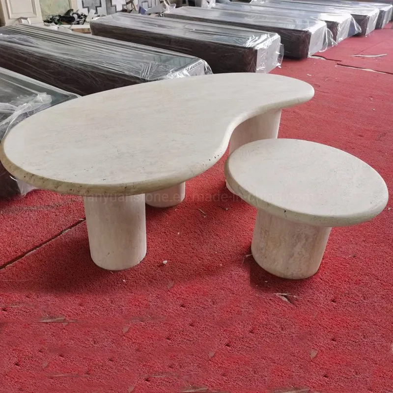 Mesa Lateral Redonda de Mármore Luxuosa para Casa