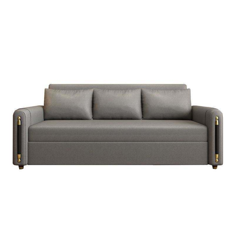 Sofá-cama moderno de madeira maciça com bolso de armazenamento