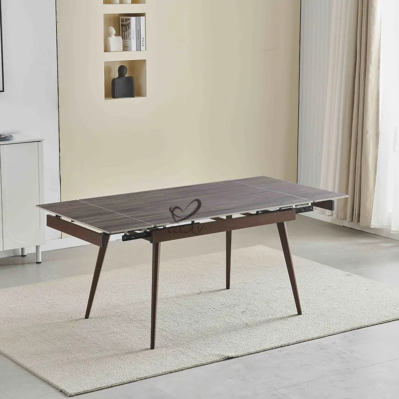 Mesa de Jantar Morden, Móvel de Cozinha, Mesa de Jantar Dobrável e Extensível, Mesa de MDF