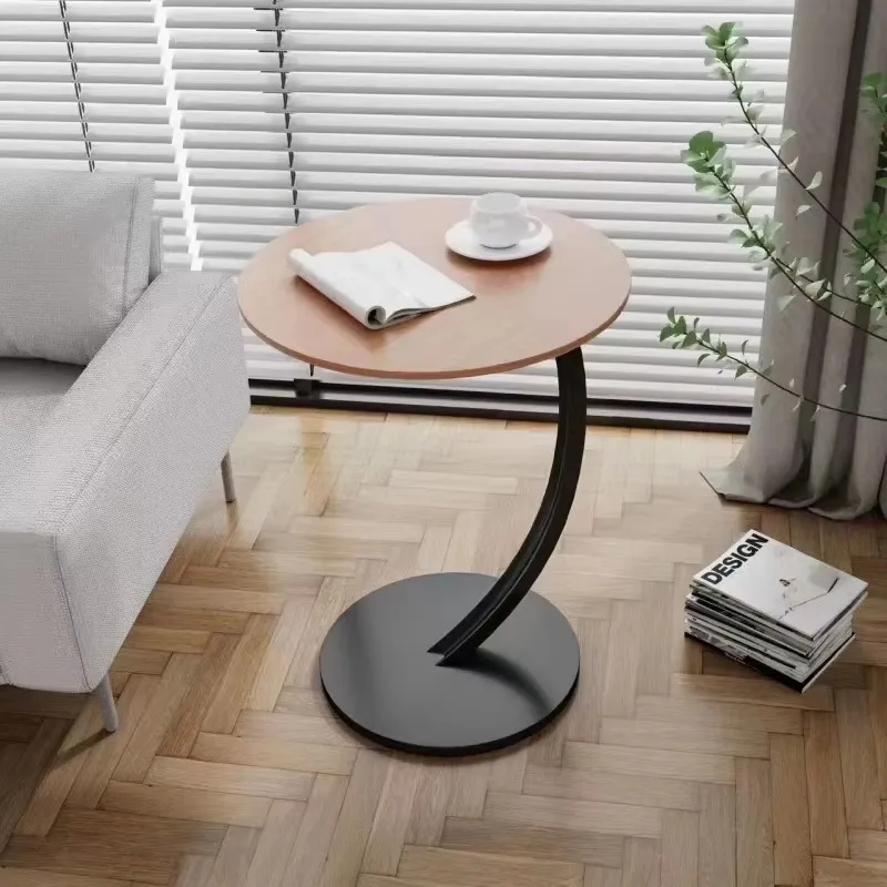 Mesa de Café Redonda Simples para Quarto, Mesa de Cabeceira Pequena de Alta Beleza