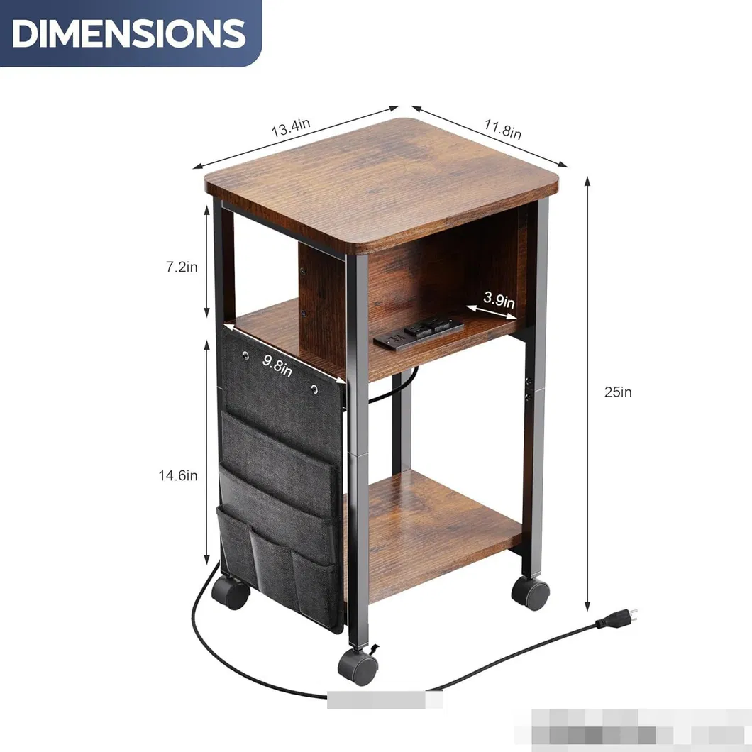 Mesa de cabeceira removível de estilo minimalista, prática para sala de estar, mesa lateral ao sofá