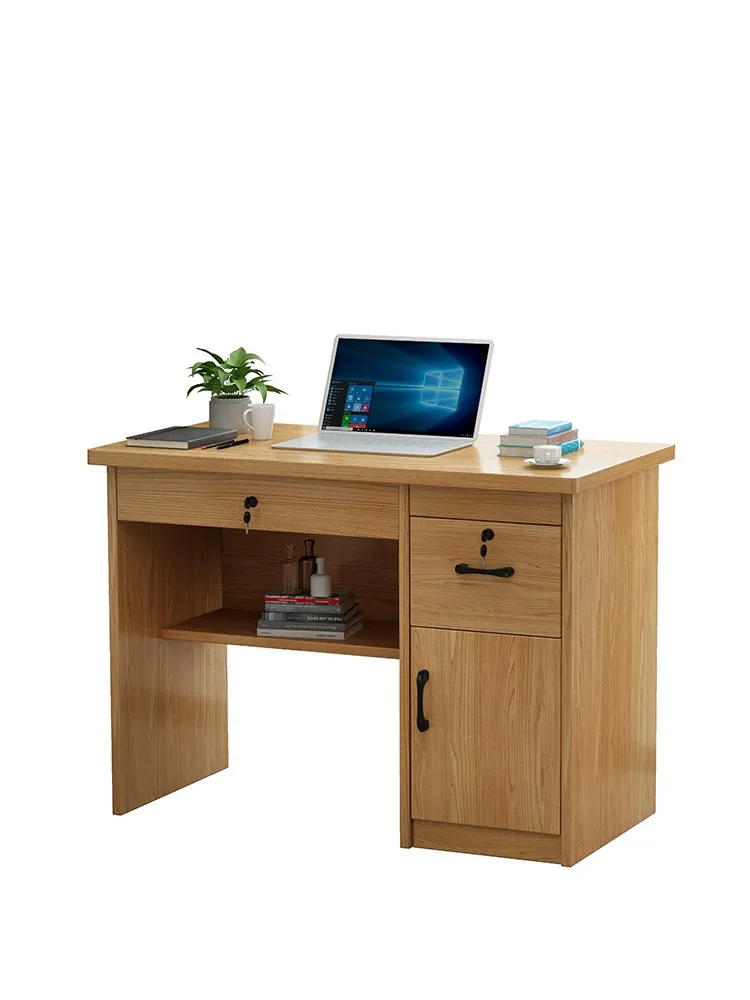 Mesa de escritório moderna dobrável personalizada e barata em madeira para computador executivo
