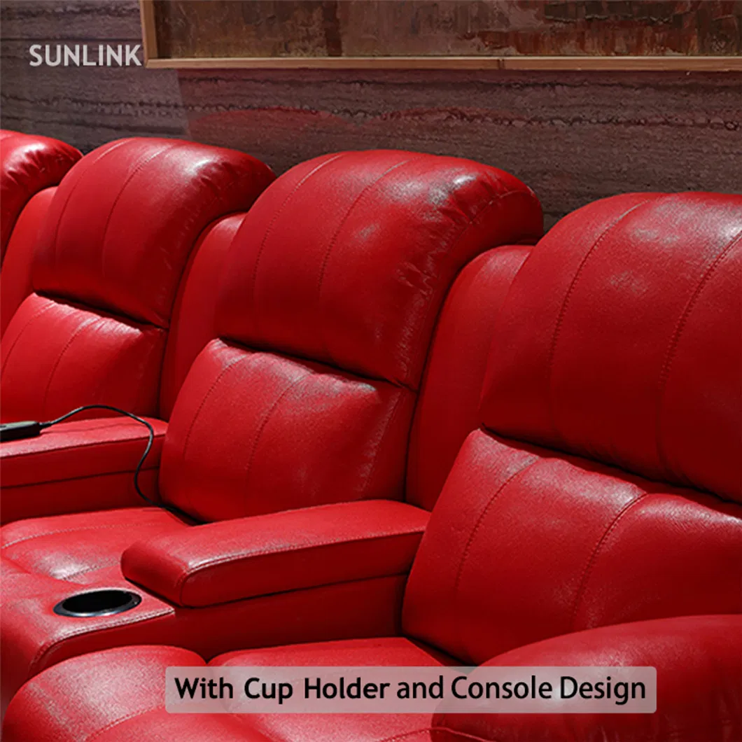 Cadeira de Cinema Reclinável em Couro para Home Theater por Atacado para Sala de Estar