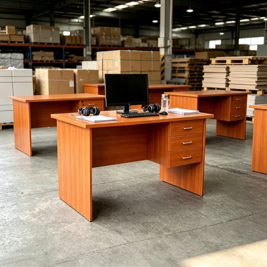 Mesa de Computador Moderna em Madeira Ekintop para Escritório, Mesa de Escritório, Móveis Executivos para Casa, Apartamento