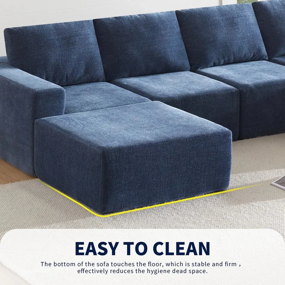 Conjunto de Sofás de Tecido Comprimido para Sala de Estar Moderna 3 Estilo Minimalista