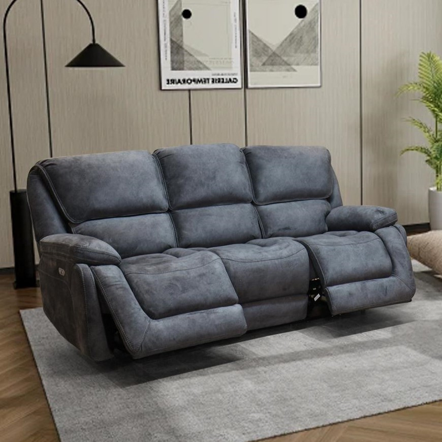 Sofá Recliner Manual de Couro Modular Moderno Conjunto de Sofás para Sala de Estar