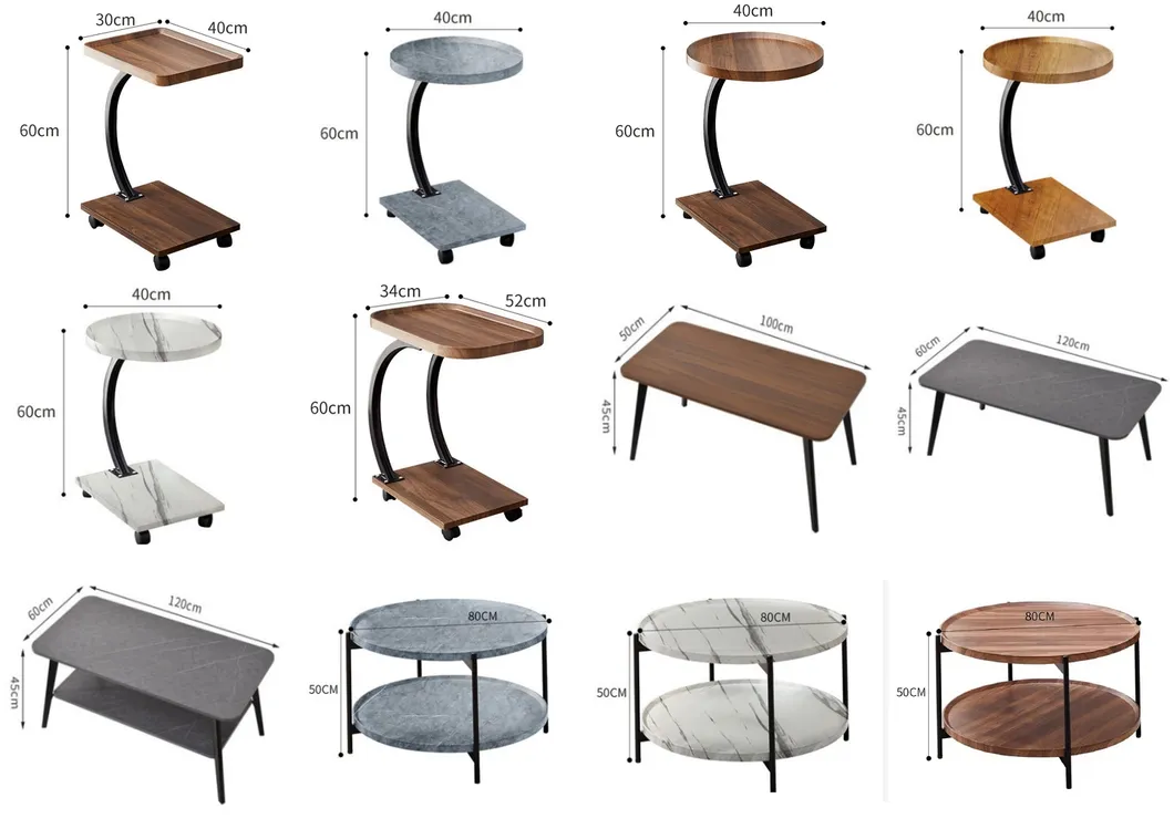 Mesa de Café Moderna Minimalista de Vidro para Sala de Estar, Pequena Mesa Lateral