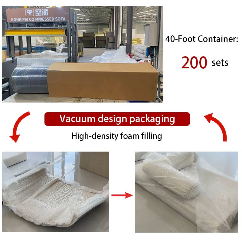 Sofá Modular Comprimido Dobrável Moderno para Móveis de Sala de Estar