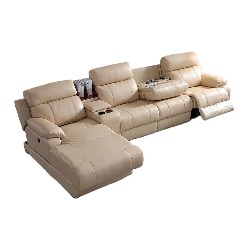 Experimente o Conforto Luxuoso com o Conjunto de Sofás Recliners de Couro Italiano Linlamlim