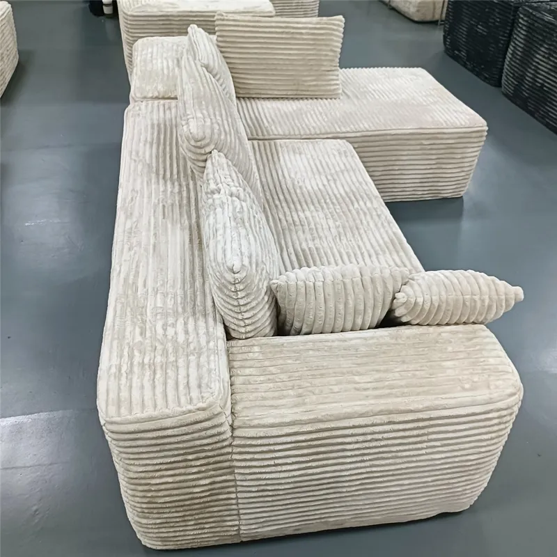 Sofá Cama em L Secção Confortável