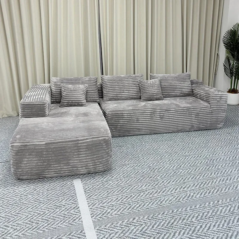 Sofá de Tecido Seccional Modular Sofá Cama Comprimido Conjunto 1