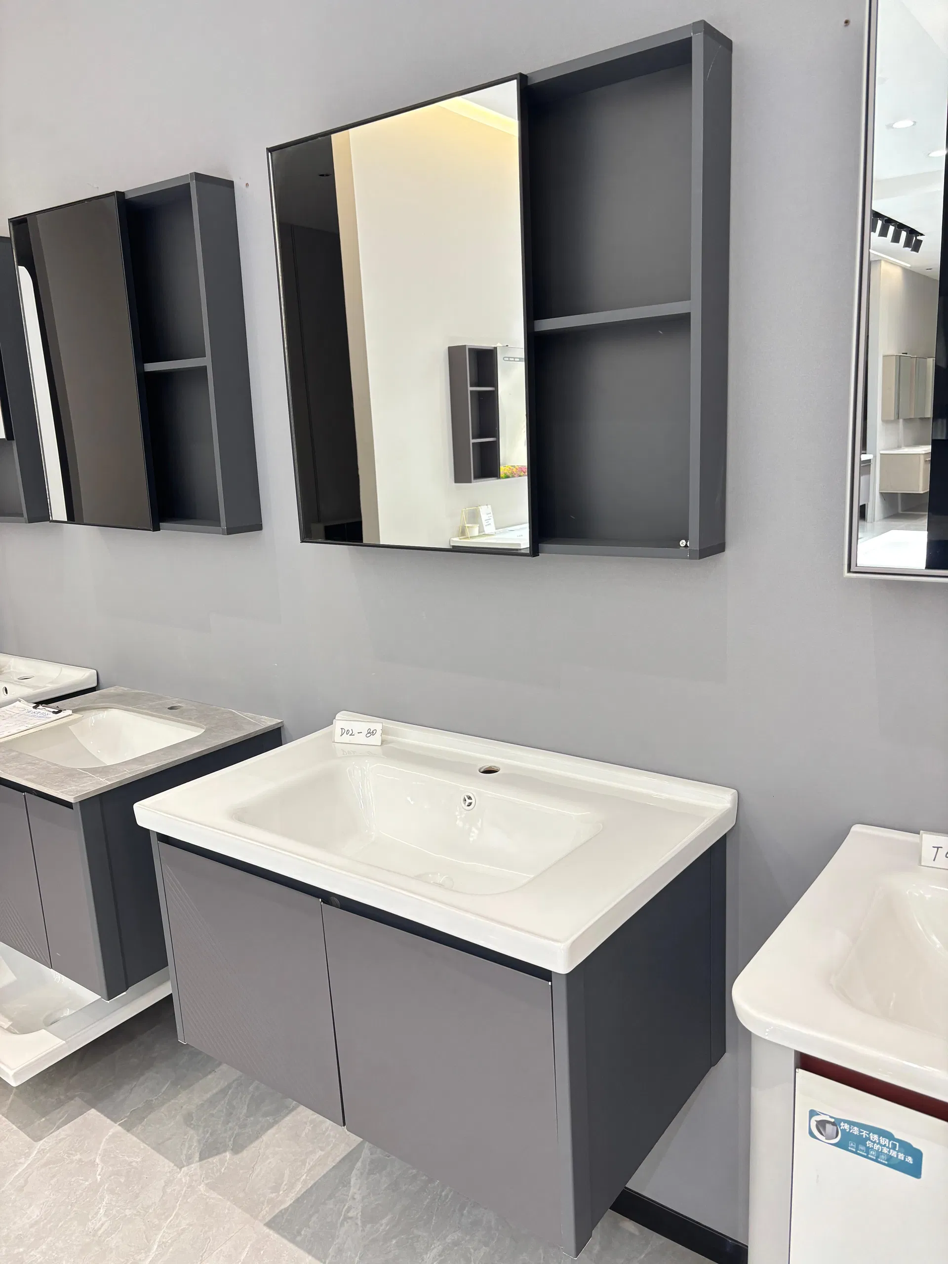 Capacidade do Painel de Pb Resistência a Manchas Forte Vanity de Banheiro Flutuante Montado na Parede