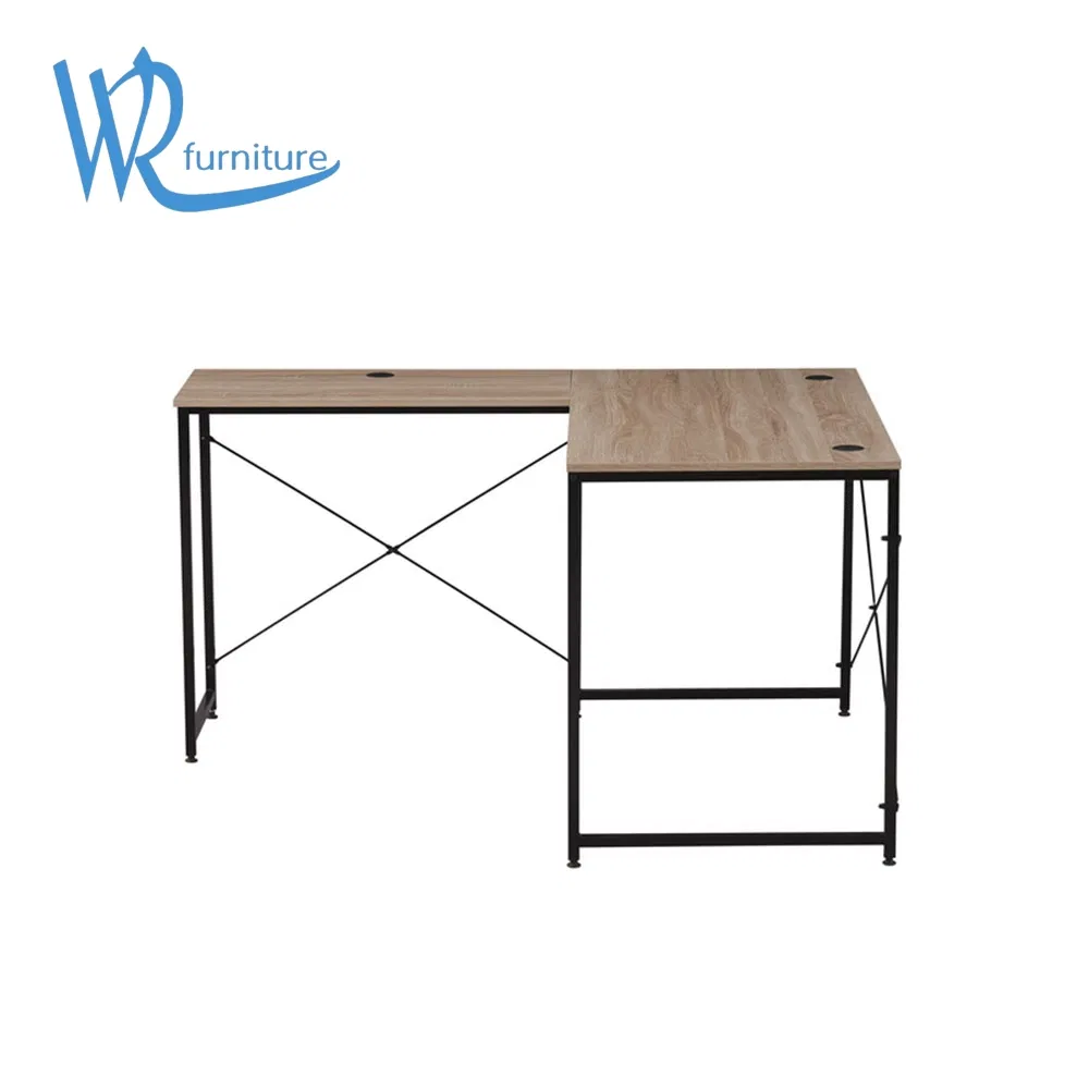Mesa de Madeira Moderna Mobiliário Luxuoso em L para Escritório em Casa