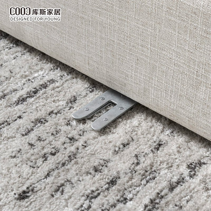 Sofá Modular Seccional de Tecido Branco Moderno 3 Lugares para Sala de Estar Confortável Conjunto de Sofás Nuvem