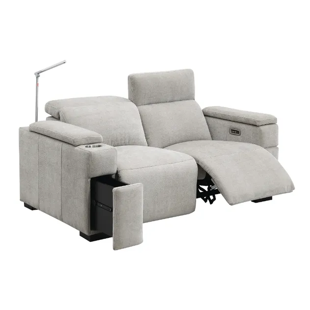 Sofá reclinável de cinema em casa com tecido luxuoso para conforto absoluto