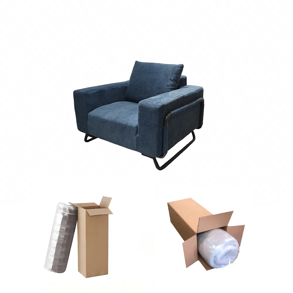 Conjunto de Sofá Modular Comprimido a Vácuo para Sala de Estar em Espuma Pura com Pernas de Metal