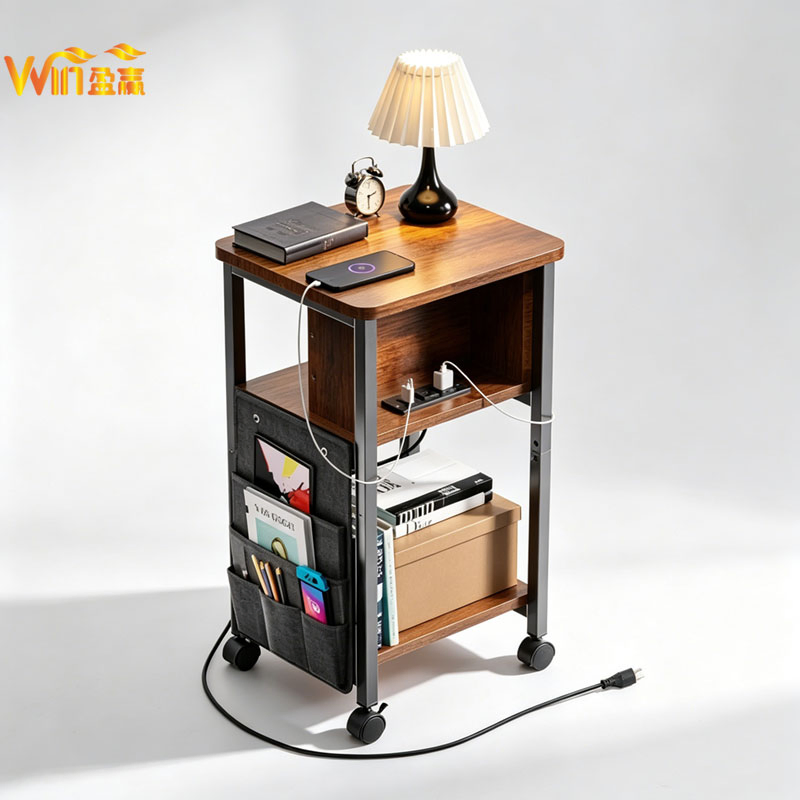 Mesa de cabeceira removível de estilo minimalista, prática para sala de estar, mesa lateral ao sofá