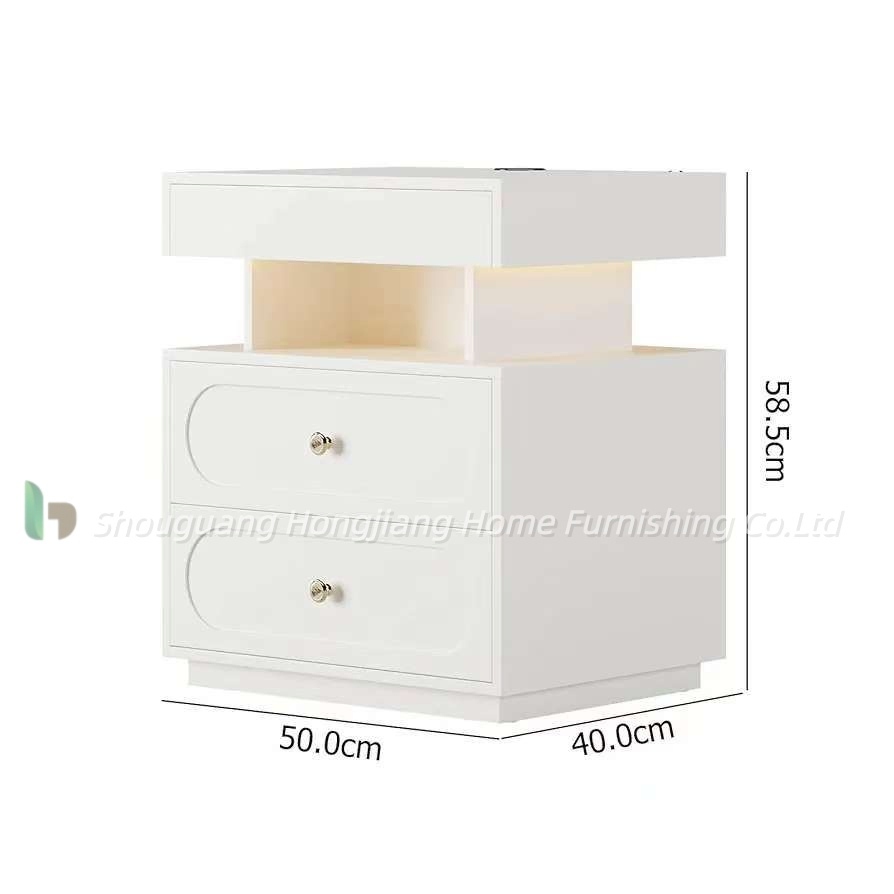 Mesa de cabeceira moderna simples de alta qualidade estilo creme para o quarto