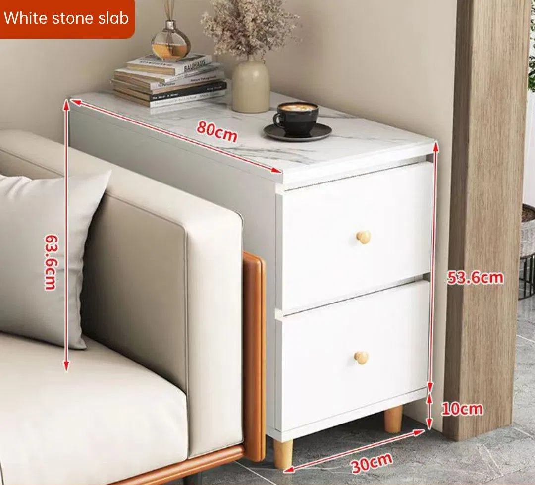 Venda Quente Novo Design Mesa de Cabeceira de Grande Capacidade em Painel de Densidade com Figura Slim