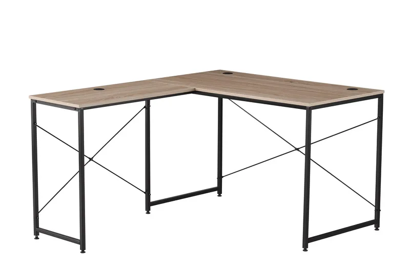 Mesa de Madeira Moderna Mobiliário Luxuoso em L para Escritório em Casa