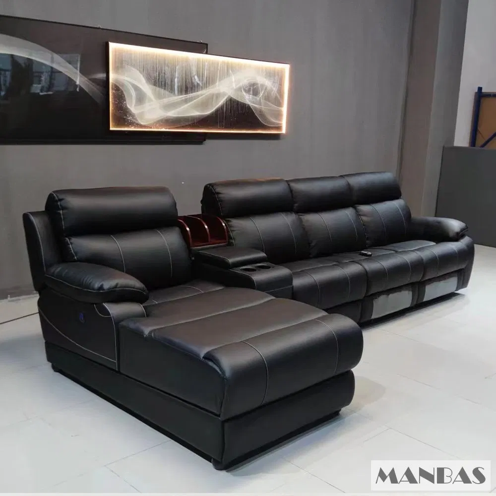 Experimente o Conforto Luxuoso com o Conjunto de Sofás Recliners de Couro Italiano Linlamlim
