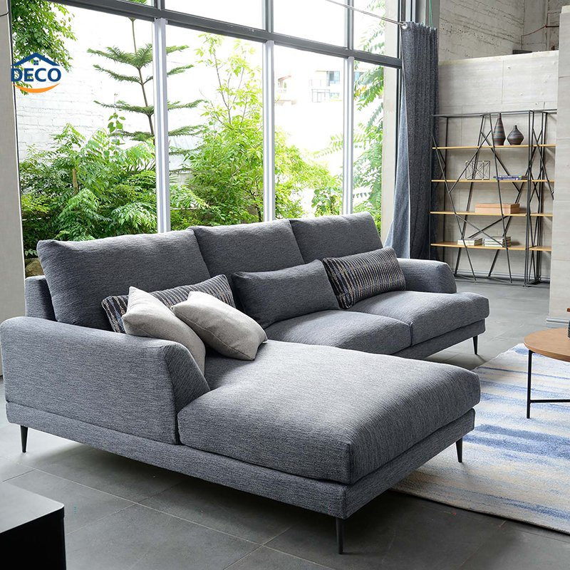 Conjuntos de Móveis para Sala de Estar com Design Minimalista à Venda Sofá Cama Canto Sofá Seccional Modular
