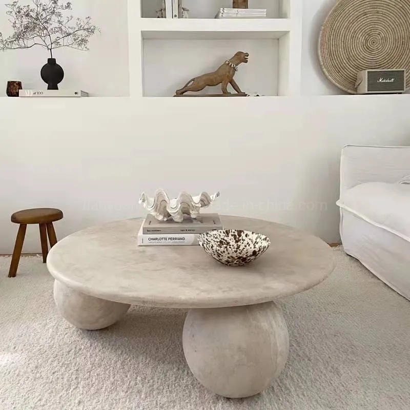 Mesa Lateral Redonda de Mármore Luxuosa para Casa