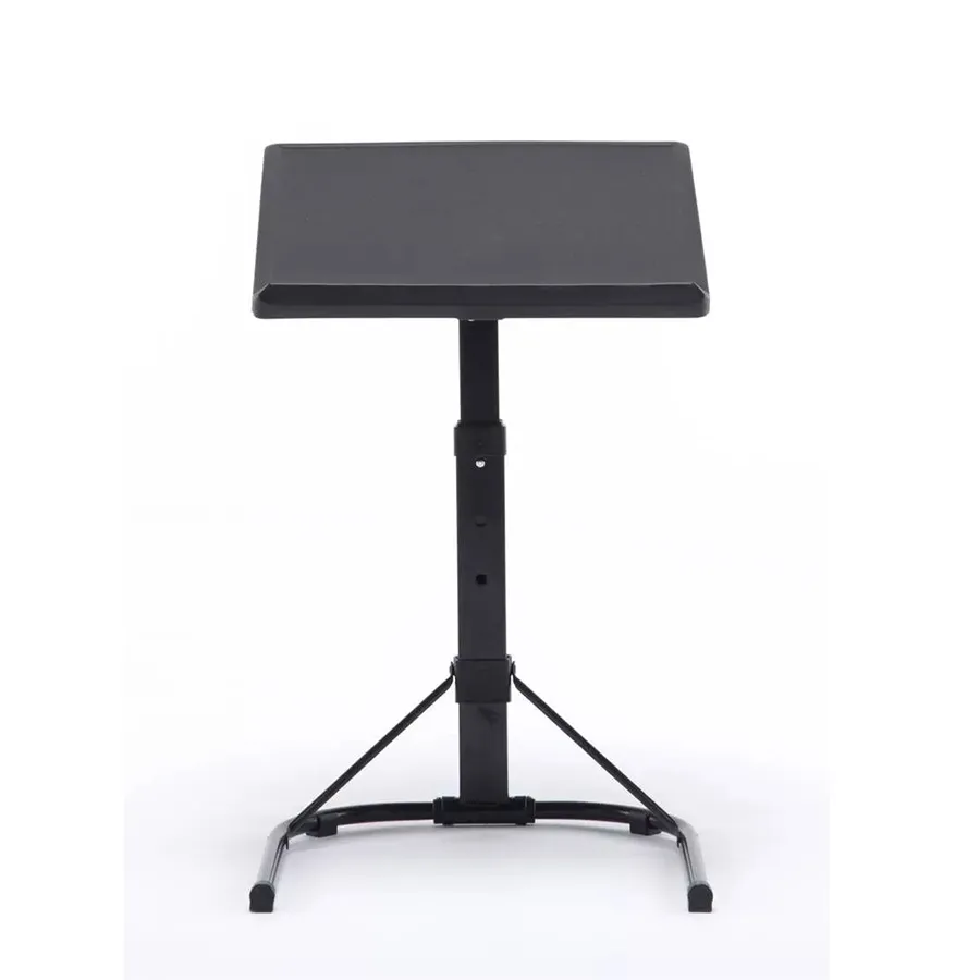 Mesa portátil ajustável dobrável de plástico preto multifuncional para laptop ao lado da cama