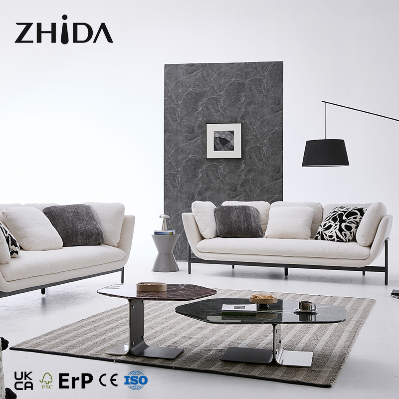 Fábrica de Foshan Atacado Nórdico Moderno 3 Sofá de Tecido Luxuoso para Móveis de Sala de Estar para Projetos de Hotel e Vila