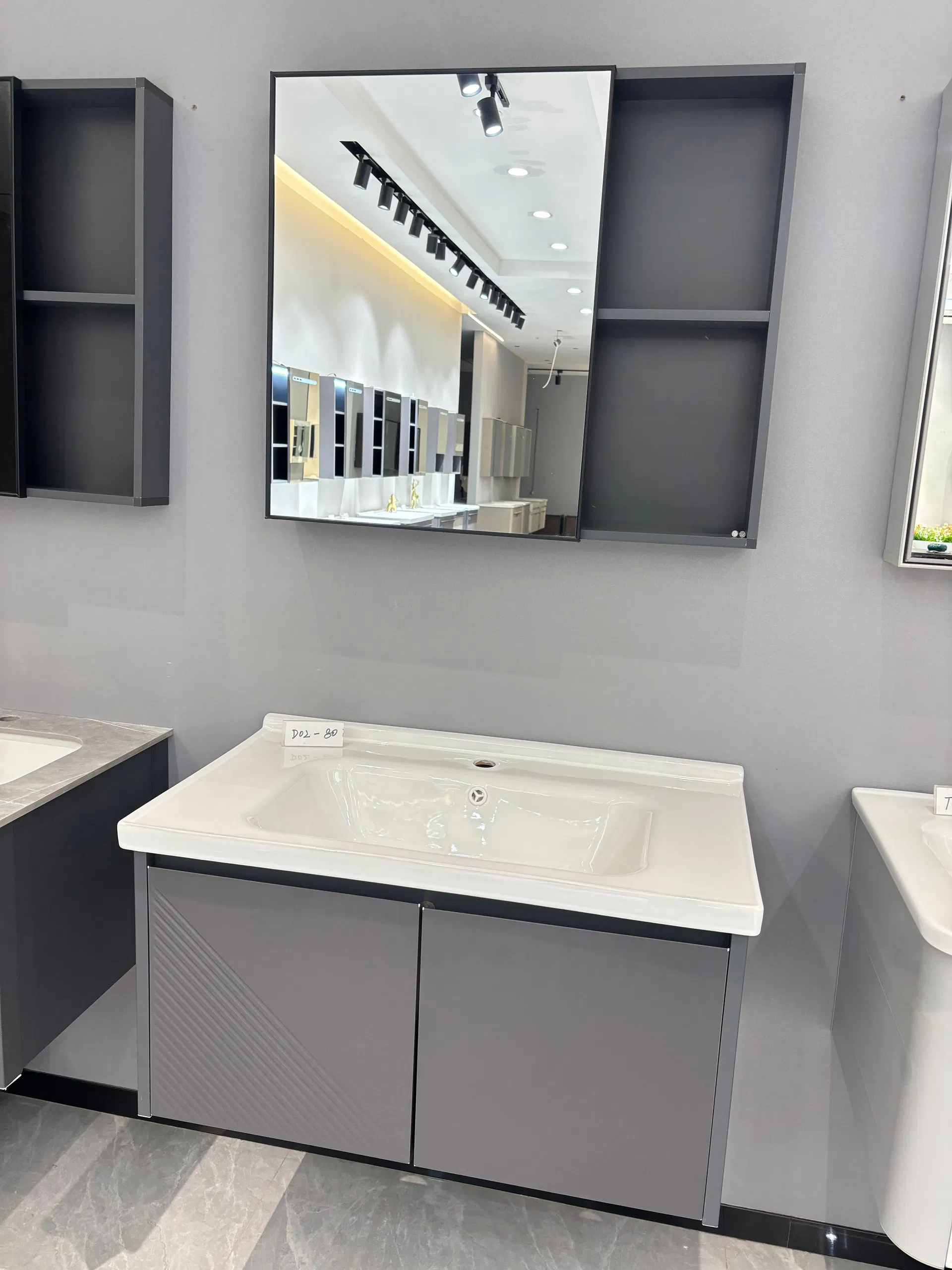 Capacidade do Painel de Pb Resistência a Manchas Forte Vanity de Banheiro Flutuante Montado na Parede