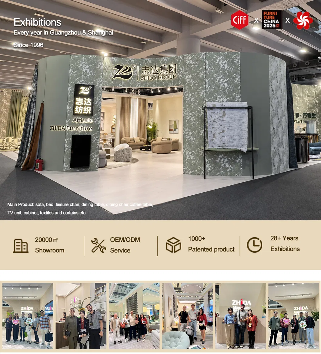 Fábrica de Foshan Atacado Nórdico Moderno 3 Sofá de Tecido Luxuoso para Móveis de Sala de Estar para Projetos de Hotel e Vila