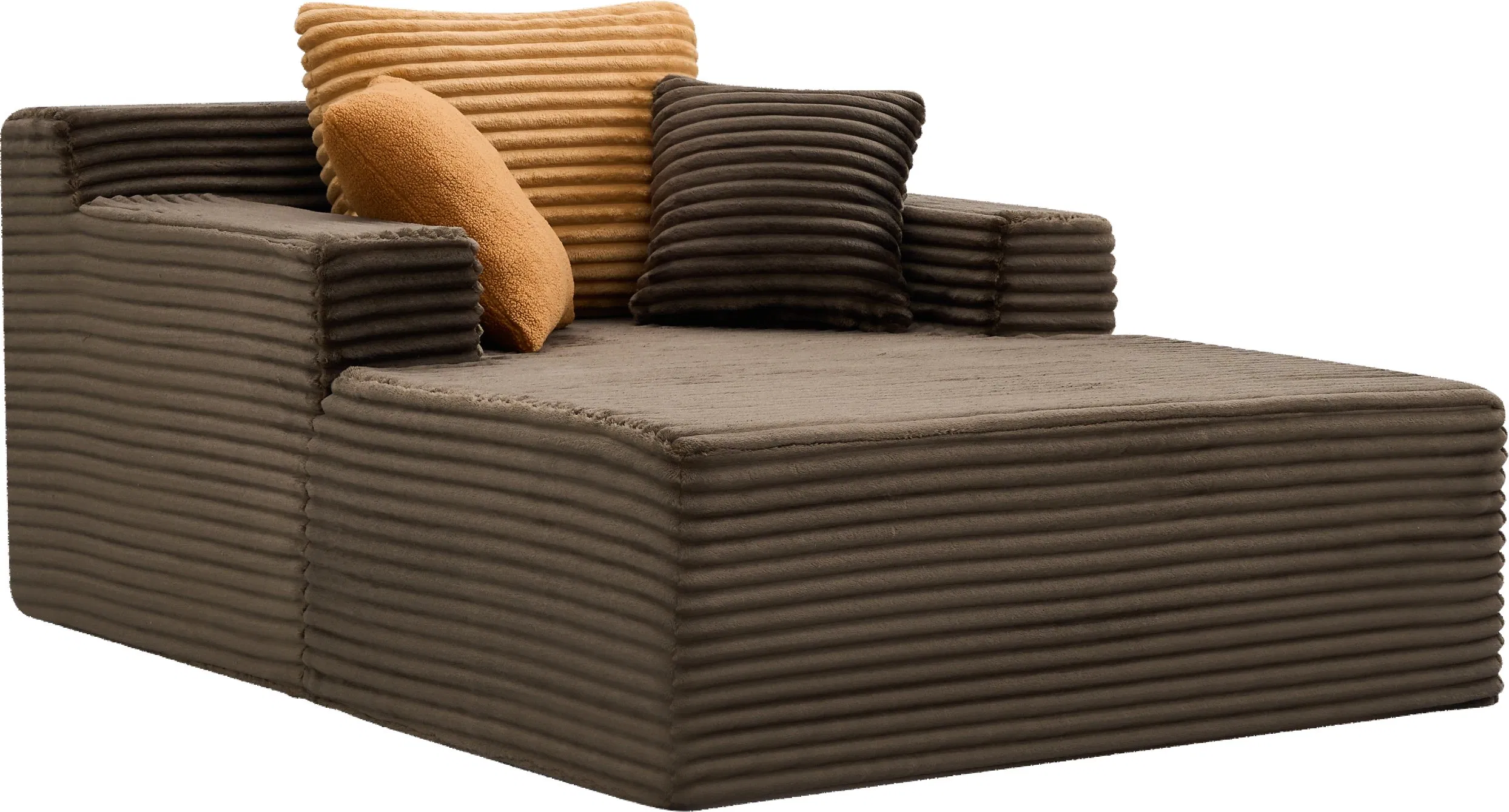 Sofá-cama de corduroy comprimido, sofá sleeper de assento profundo sem montagem, amigável para pets