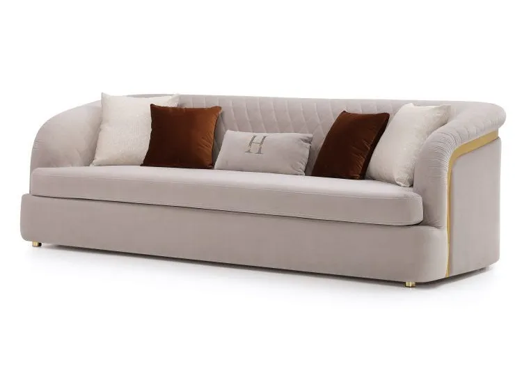 Sofá de Luxo Leve Estilo Italiano para 4/2/1 Lugares